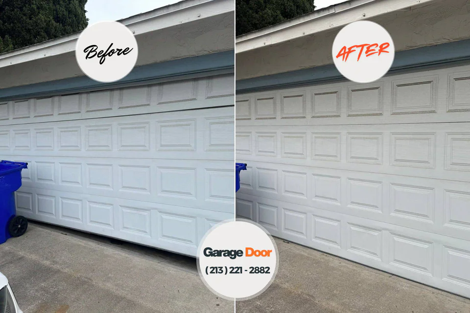 Before and after: garage door repair Forsyth, MO